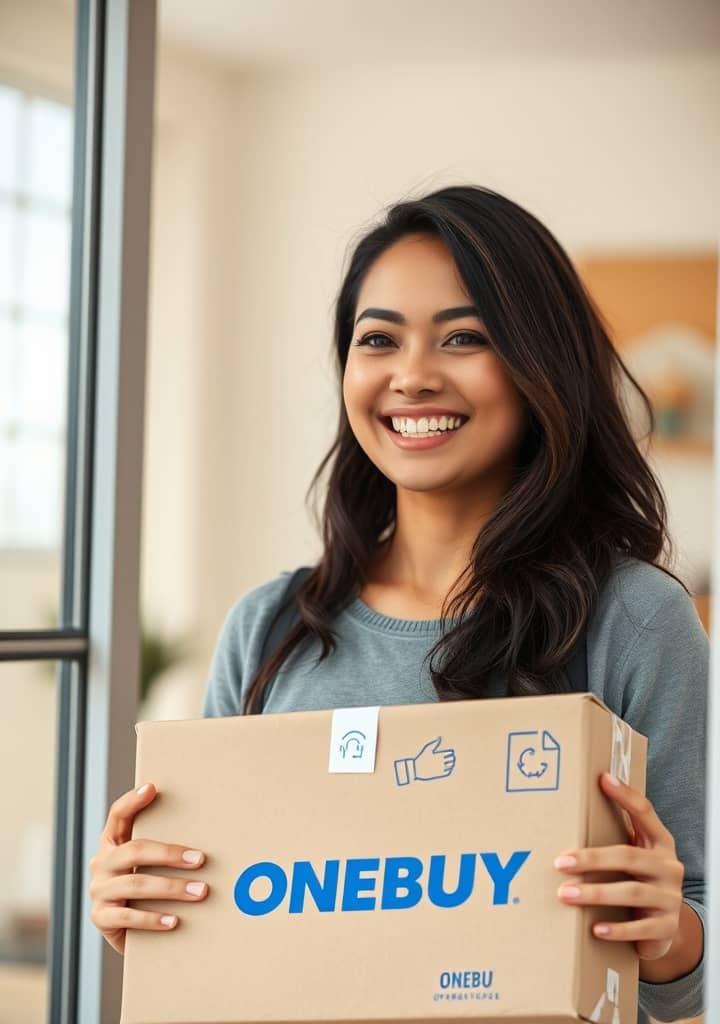 Happy Customer Receiving Onebuy Package